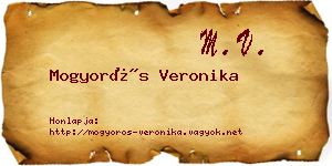 Mogyorós Veronika névjegykártya